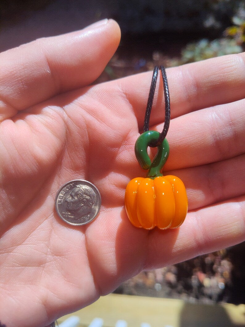 Glass Pumpkin Pendant Necklace #2 - By: Christian Meehan
