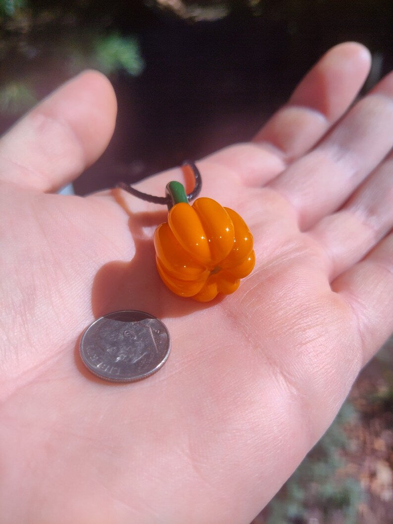 Glass Pumpkin Pendant Necklace #2 - By: Christian Meehan