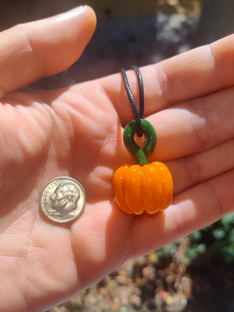 Glass Pumpkin Pendant Necklace #2 - By: Christian Meehan