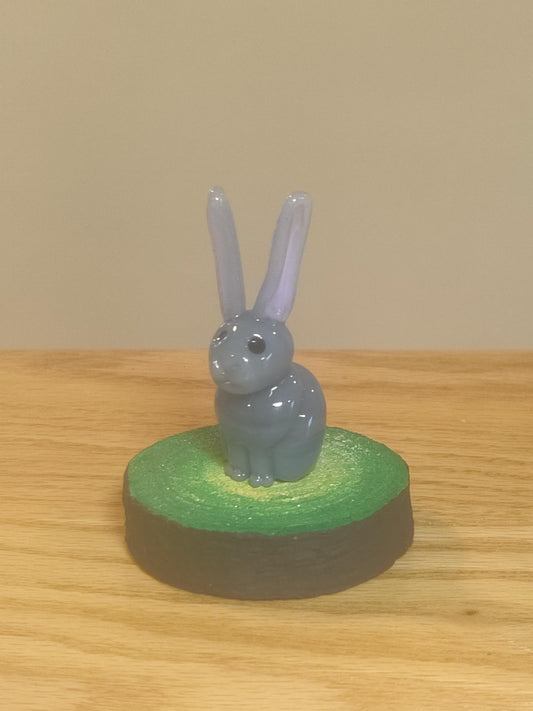 Tiny Glass Rabbit Sculpture - By: Christian Meehan