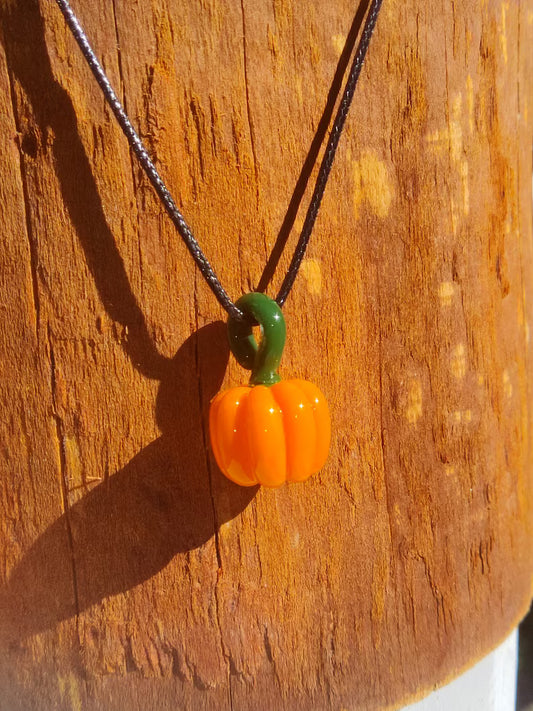 Glass Pumpkin Pendant Necklace #2 - By: Christian Meehan