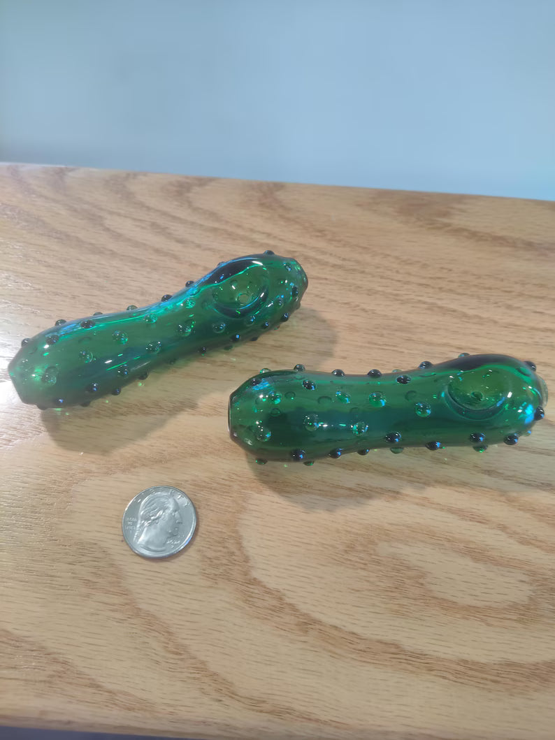 Glass Pickle Pipe Handmade By: Christian Meehan