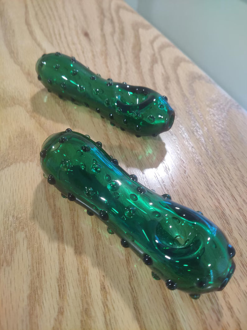 Glass Pickle Pipe Handmade By: Christian Meehan