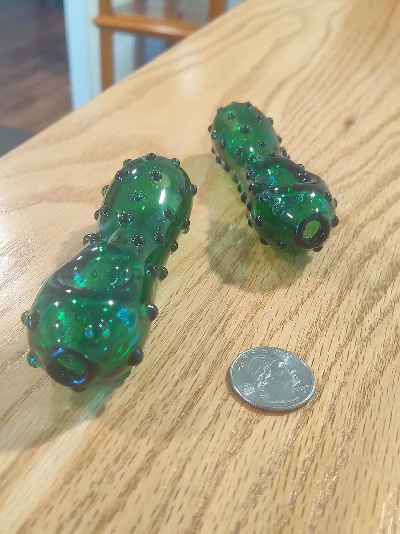 Glass Pickle Pipe Handmade By: Christian Meehan
