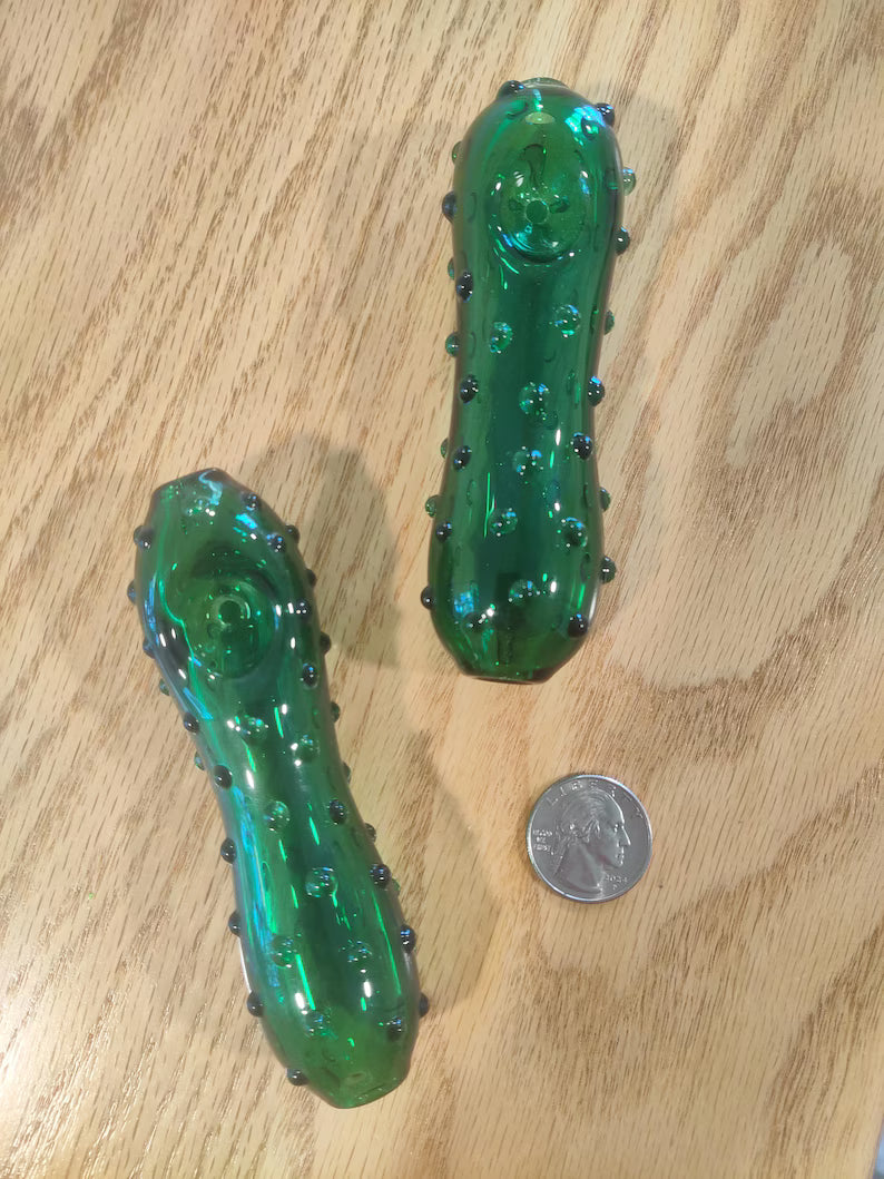 Glass Pickle Pipe Handmade By: Christian Meehan