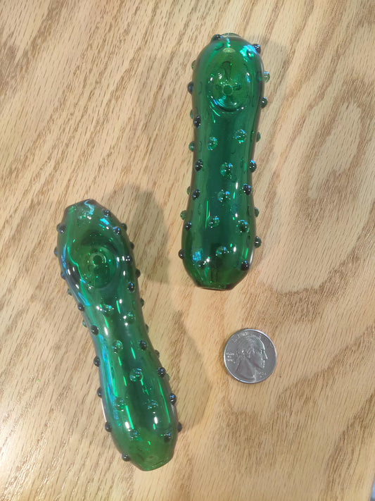 Glass Pickle Pipe Handmade By: Christian Meehan